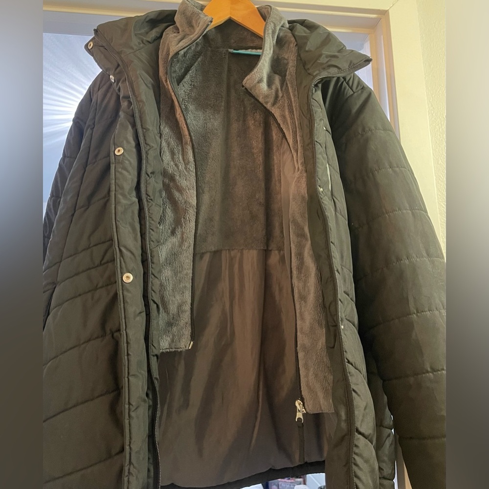 Black Hooded Puffer Jacket